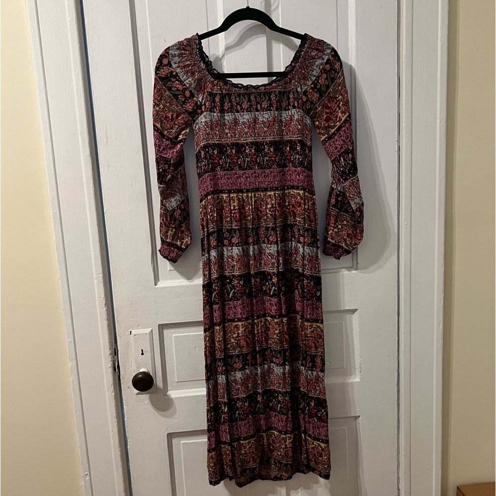 Urban Outfitters 3/4 Sleeve Midi Dress with Slit